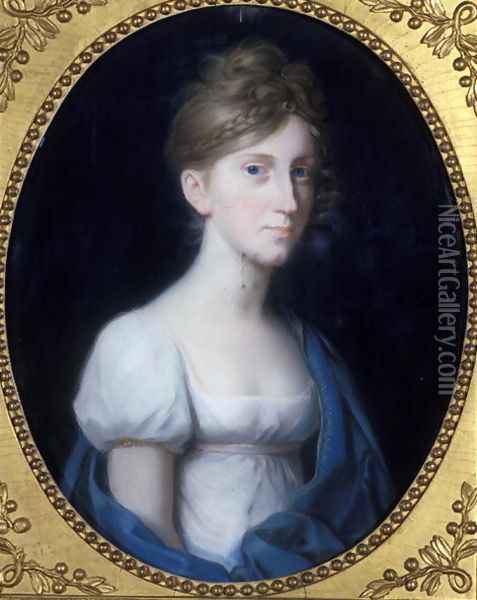 Ida, wife of the Duke of Sachsen-Weimar-Eisenach, c.1808 Oil Painting - Johann Heinrich Schroder