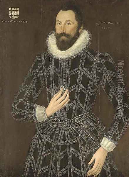Portrait of Sir John Aylmer (b.1568 Oil Painting - English School