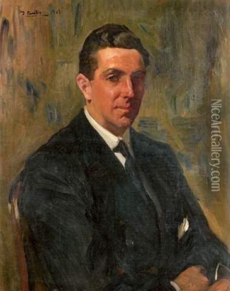 Portrait D'homme Oil Painting - Joaquin Sorolla Y Bastida