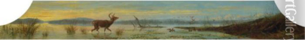Sunset Oil Painting - Arthur Fitzwilliam Tait