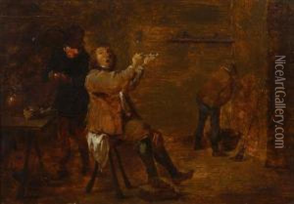 As In Olden Days Oil Painting - David The Younger Teniers