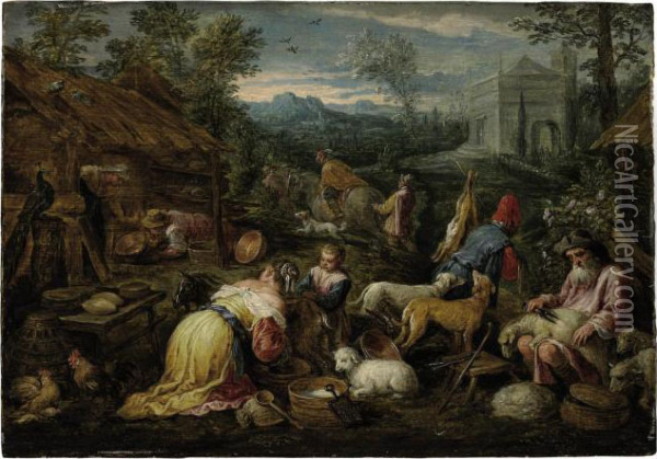 An Allegory Of Spring Oil Painting - David The Younger Teniers