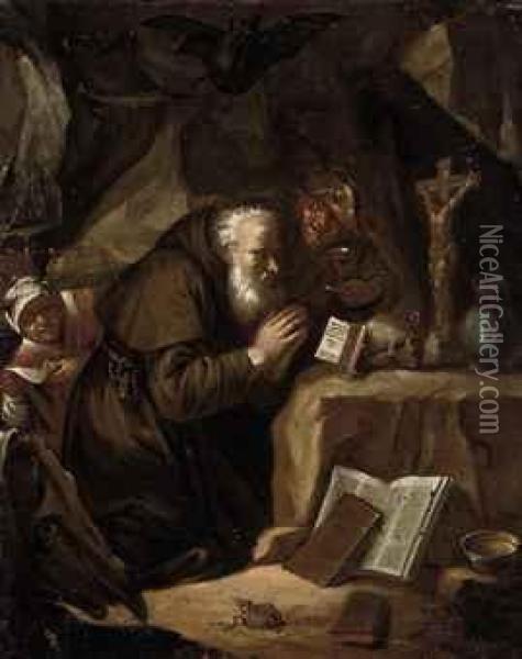 The Temptation Of Saint Anthony Oil Painting - David The Younger Teniers