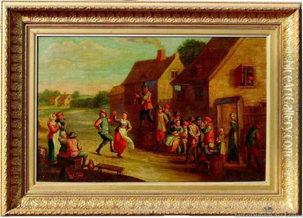The Merrymakers Oil Painting - David The Younger Teniers