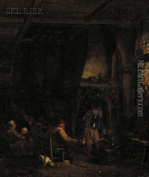 The Younger Warming Oil Painting - David The Younger Teniers