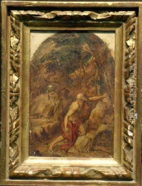 St. Jerome In The Wilderness Oil Painting - David The Younger Teniers