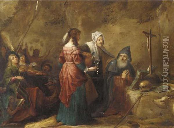 The Temptation Of Saint Antony Oil Painting - David The Younger Teniers