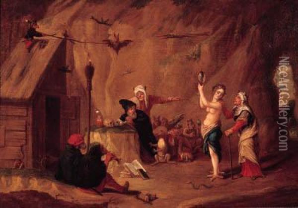 The Tempation Of Saint Anthony Oil Painting - David The Younger Teniers