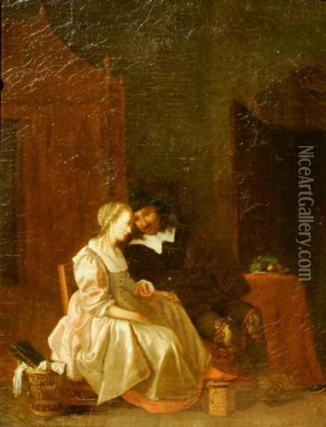 The Proposal Oil Painting - Gerard Terborch