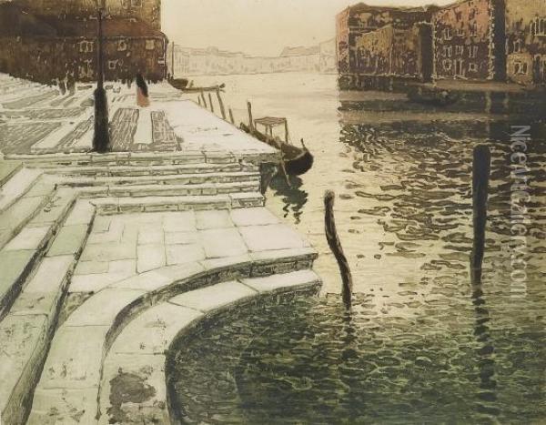 Marmortrappen Oil Painting - Fritz Thaulow