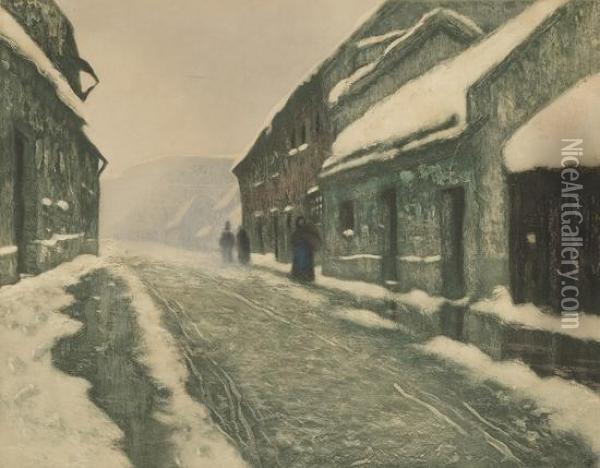 Tovaer Oil Painting - Fritz Thaulow
