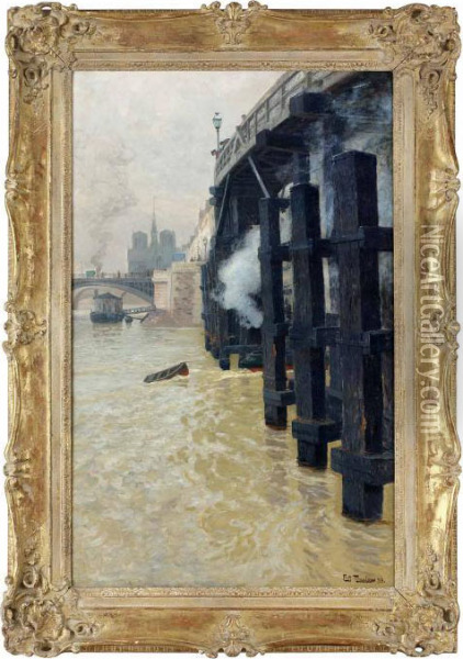 La Seine En Decembre Oil Painting - Fritz Thaulow