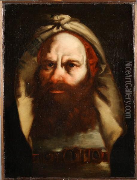 Ritratto Di Uomo Con Cappuccio Oil Painting - Giovanni Domenico Tiepolo