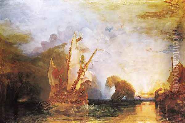 Ulysses Deriding Polyphemus - Homer's Odyssey Oil Painting - Joseph Mallord William Turner