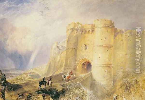 Carisbrook Castle, Isle of Wight Oil Painting - Joseph Mallord William Turner