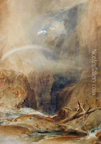 Devils Bridge, St. Gotthards Pass, c.1804 Oil Painting - Joseph Mallord William Turner
