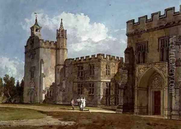 The Bishops Palace, Salisbury, c.1795 Oil Painting - Joseph Mallord William Turner