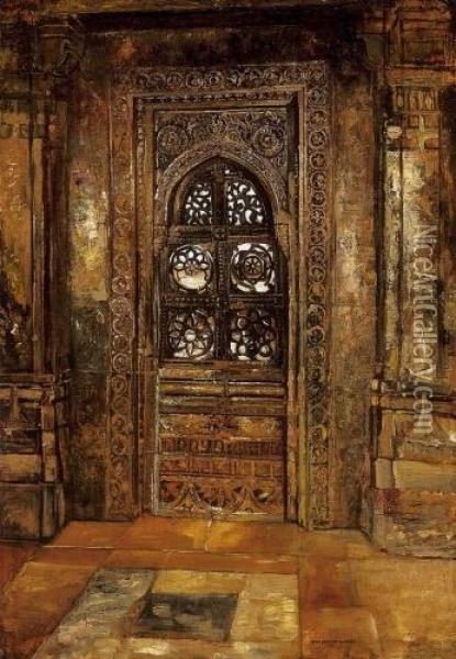 Eastern Ornamental Window Oil Painting - Gyula Tornai