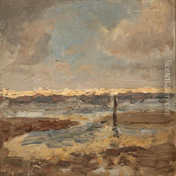 I Klitter Ved Nymindegab Oil Painting - Laurits Regner Tuxen