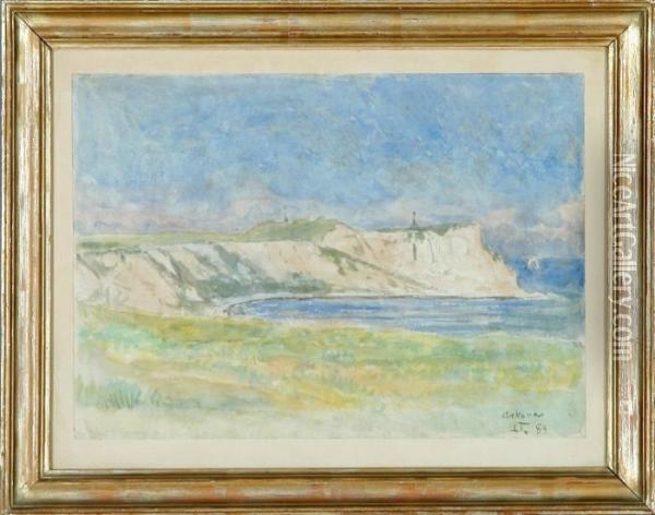 Costal Scenery From Cap Arcona, Germany Oil Painting - Laurits Regner Tuxen