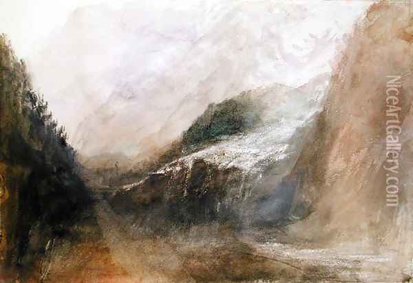 Brenva Glacier, Val dAosta Oil Painting - Joseph Mallord William Turner