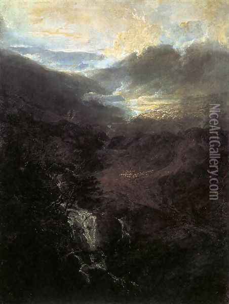 Morning amongst the Coniston Fells 1798 Oil Painting - Joseph Mallord William Turner