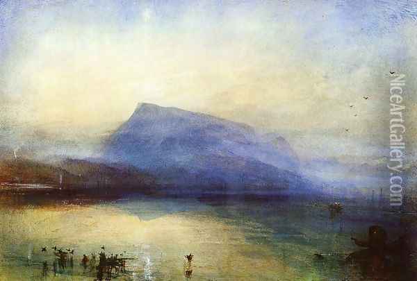 The Blue Rigi: Lake of Lucerne - Sunrise Oil Painting - Joseph Mallord William Turner