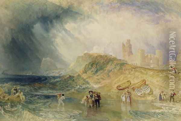 Holy Island, Northumberland, c.1820 Oil Painting - Joseph Mallord William Turner