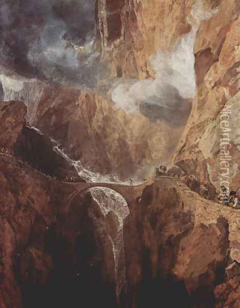 The devil bridge Oil Painting - Joseph Mallord William Turner
