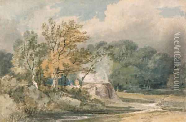 A lime kiln at Penshurst, Kent Oil Painting - Joseph Mallord William Turner