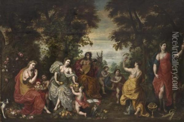 Allegorie Des Cinq Sens Oil Painting - Hendrik van Balen