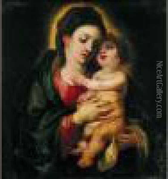 La Vierge A L'enfant Oil Painting - Hendrik van Balen