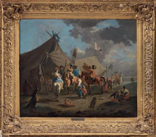 Scena Di Accampamento Oil Painting - Pieter van Bloemen