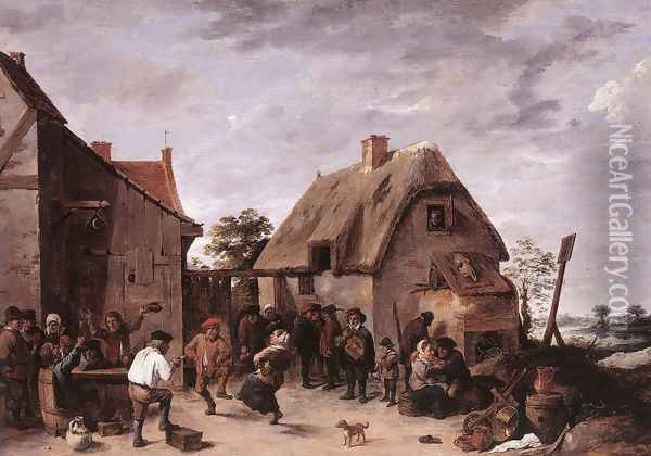 Flemish Kermess 1640 Oil Painting - David The Younger Teniers