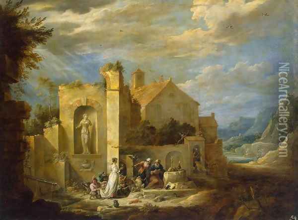 Temptation of St Antony Oil Painting - David The Younger Teniers