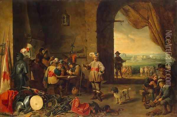 Guardroom Oil Painting - David The Younger Teniers
