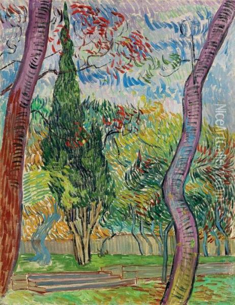Parc De L'hopital Saint-paul Oil Painting - Vincent Van Gogh