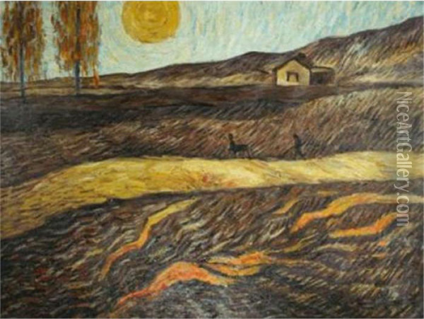 Almond Tree Oil Painting - Vincent Van Gogh