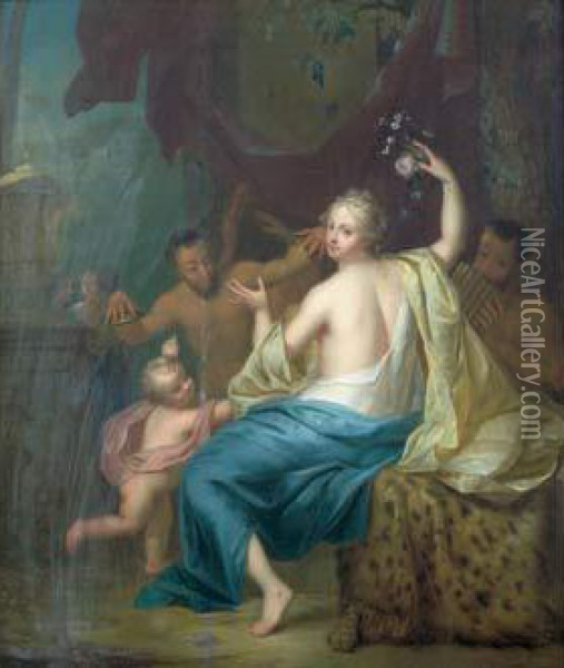Bacchante Et Satyres Oil Painting - Willem van Mieris