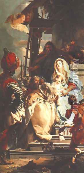 Adoration of the Magi (Adorazione dei Magi) Oil Painting - Giovanni Battista Tiepolo