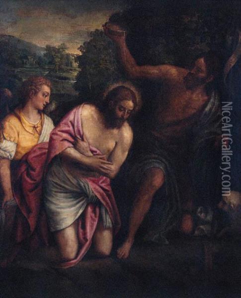 The Baptism Of Christ Oil Painting - Paolo Veronese (Caliari)