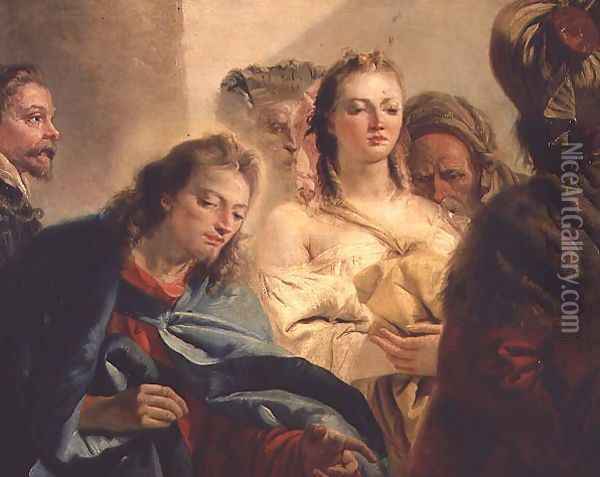 Christ and the Adulteress, 1751 Oil Painting - Giovanni Domenico Tiepolo