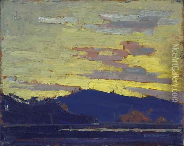 Yellow Sunset Oil Painting - Tom Thomson