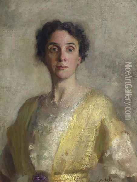 Lady in Yellow (Mrs. Codman) Oil Painting - Edmund Charles Tarbell