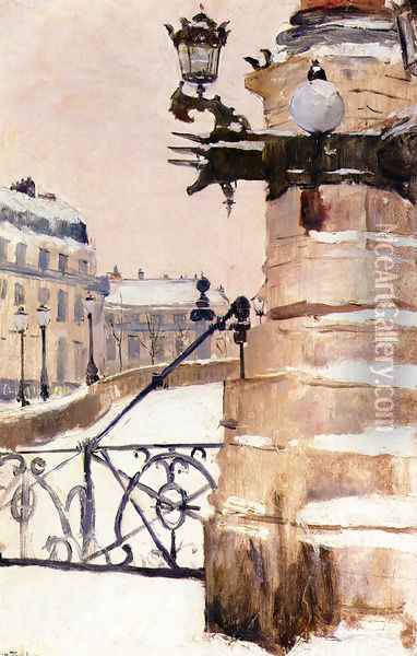 Vinter I Paris (Winter in Paris) Oil Painting - Fritz Thaulow