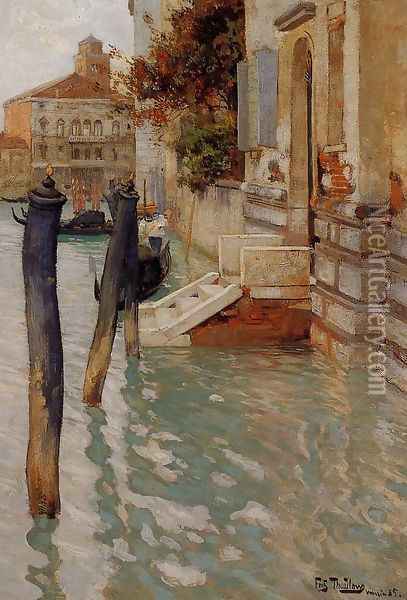 On The Grand Canal, Venice Oil Painting - Fritz Thaulow