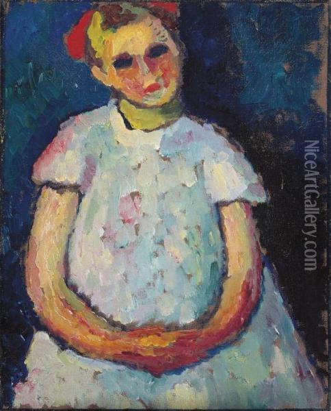 Kind Mit Gefalteten Handen Oil Painting - Alexei Jawlensky