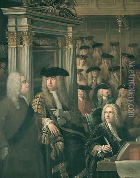 The House of Commons in 1730 Oil Painting - Sir James Thornhill