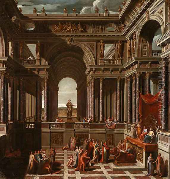 A Capriccio with Saint Paul before Agrippa Oil Painting - Sir James Thornhill