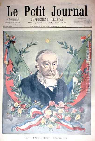 President Kruger, front cover of Le Petit Journal, 2 December 1900 Oil Painting - Oswaldo Tofani
